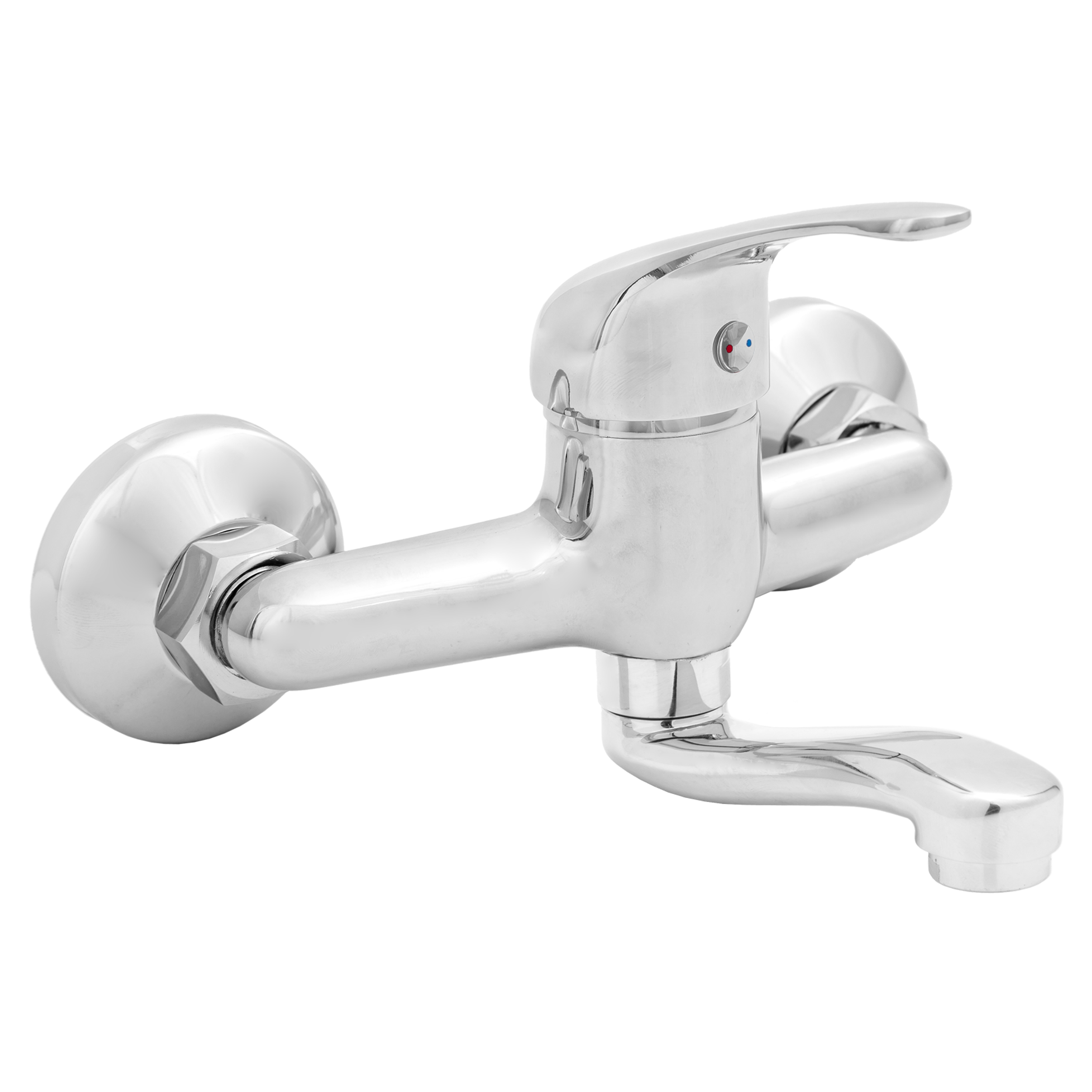 Invena Mitris rubinetto da cucina a parete cromo BC-79-K01