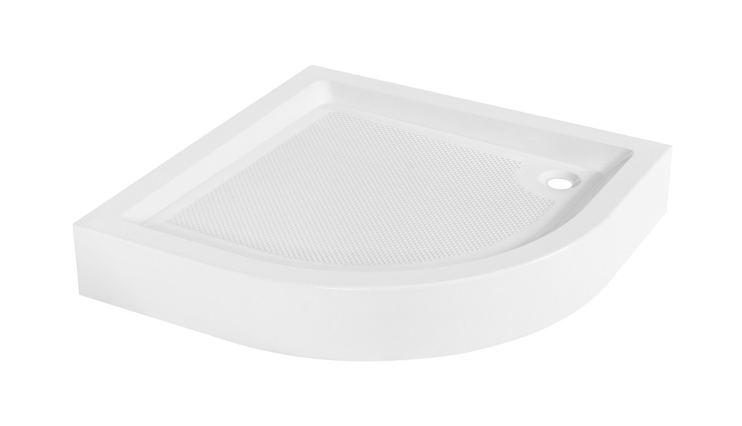 Invena piatto doccia semicircolare 80x80 cm bianco AK-80-083