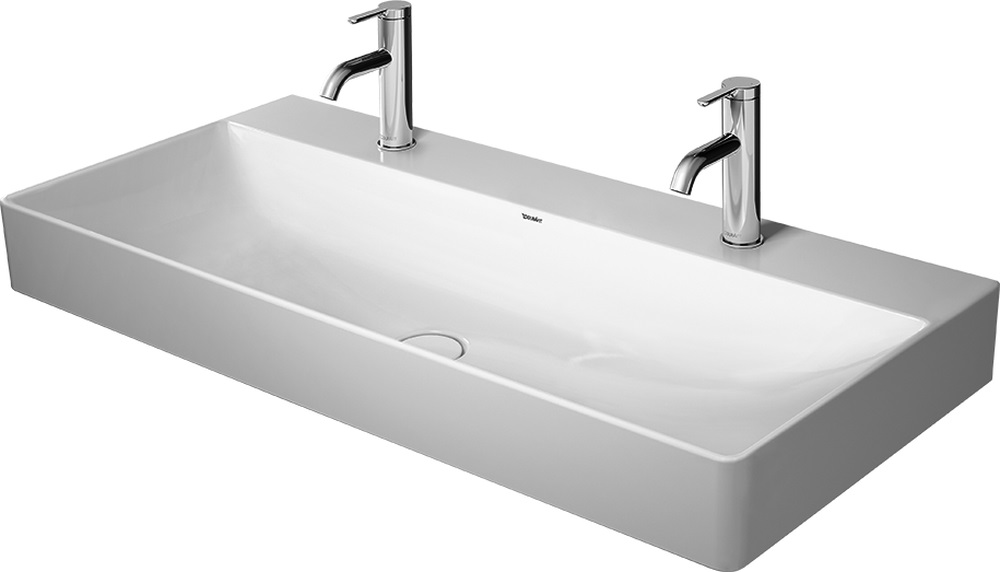 Duravit DuraSquare lavabo 100x47 cm rettangolare a parete-da mobile bianco 2353100072