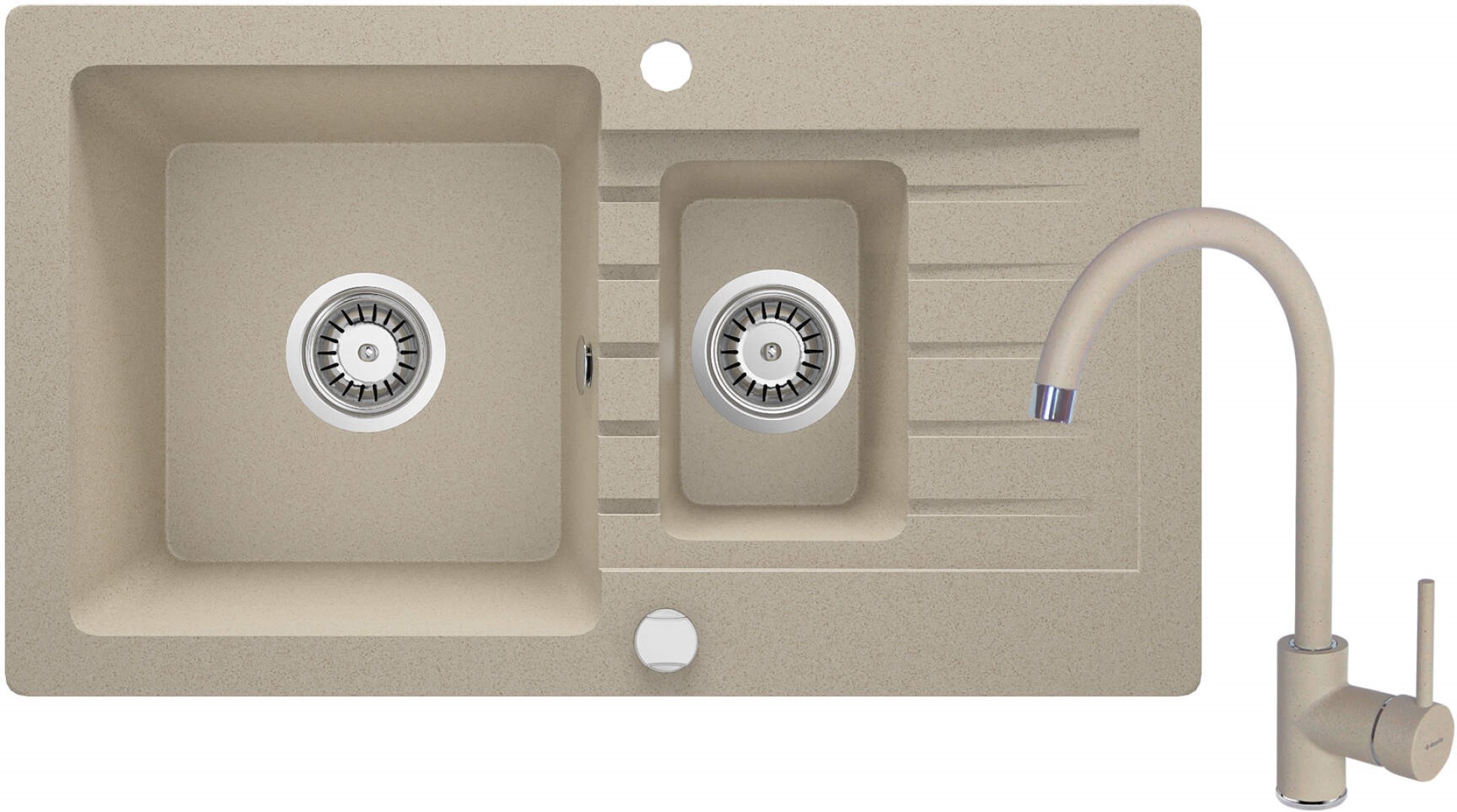 Deante Zorba lavello con rubinetto sabbia/sabbia ZQZA7513