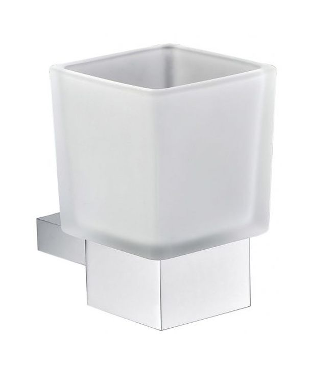 Stella Oslo bicchiere per lavarsi i denti bianco-cromo 02.412