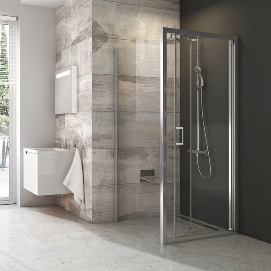 Ravak Blix parete doccia 80 cm alluminio lucida/vetro trasparente X93H40C00Z1
