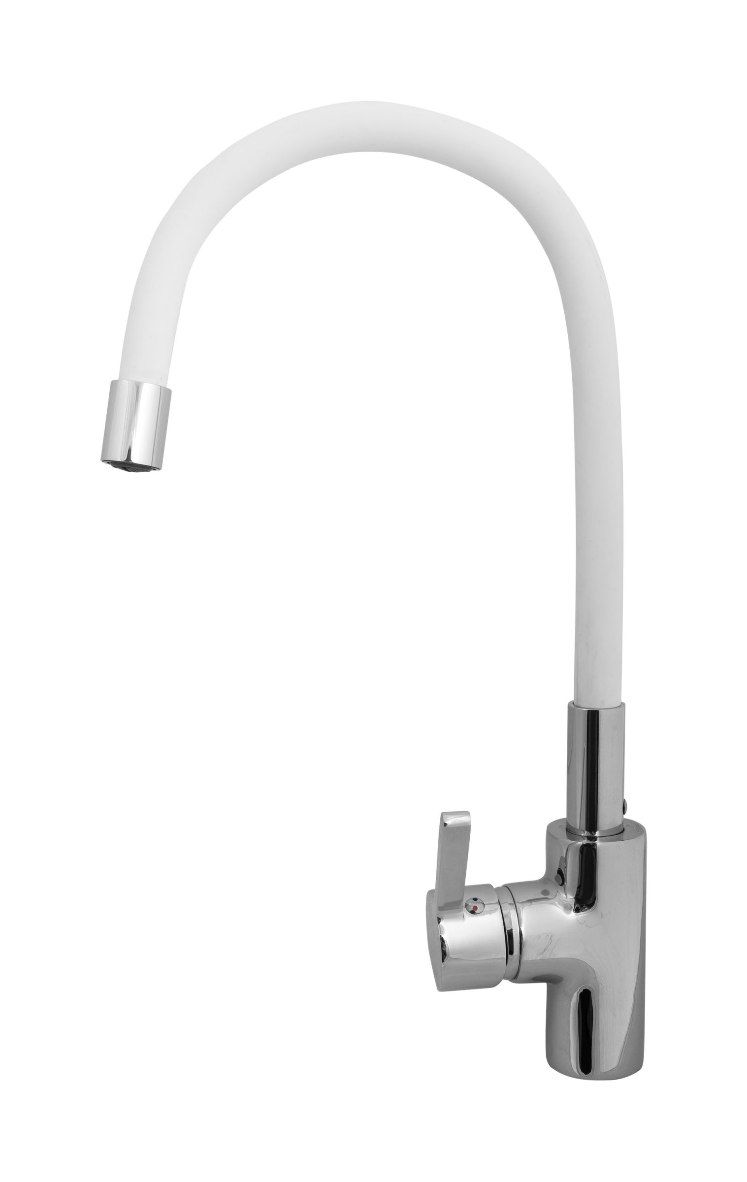 Pyramis Flessi rubinetto da cucina verticale cromo-bianco 090919538