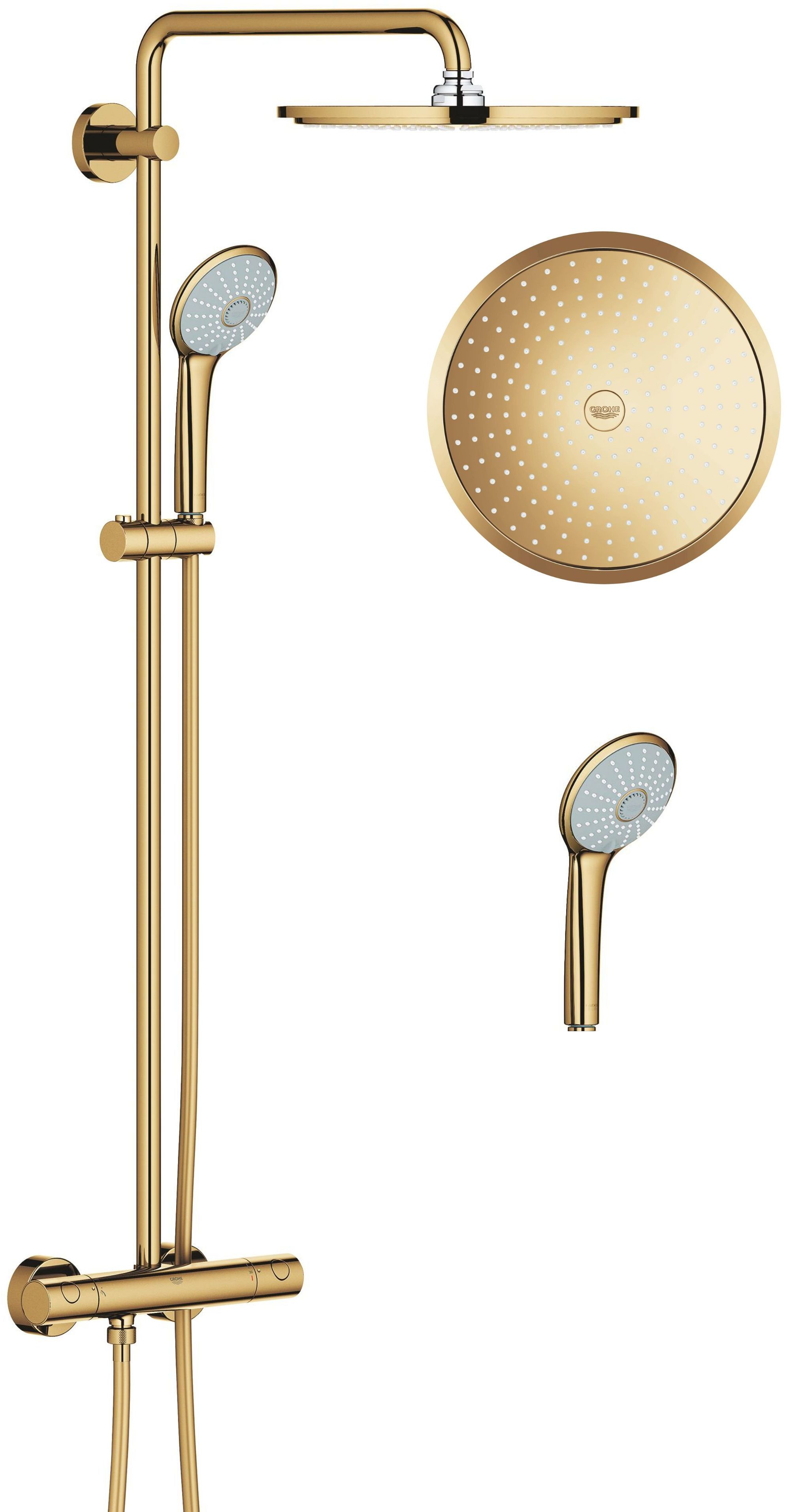 Grohe Euphoria set doccia a parete con termostato con soffione Cool Sunrise 26075GL0