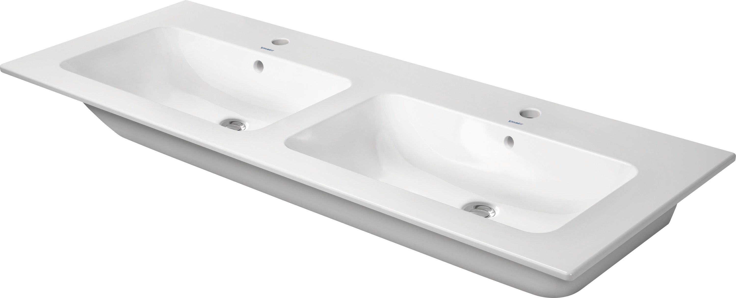 Duravit ME by Starck lavabo 130x49 cm rettangolare a parete-da mobile-doppio bianco 2336130060