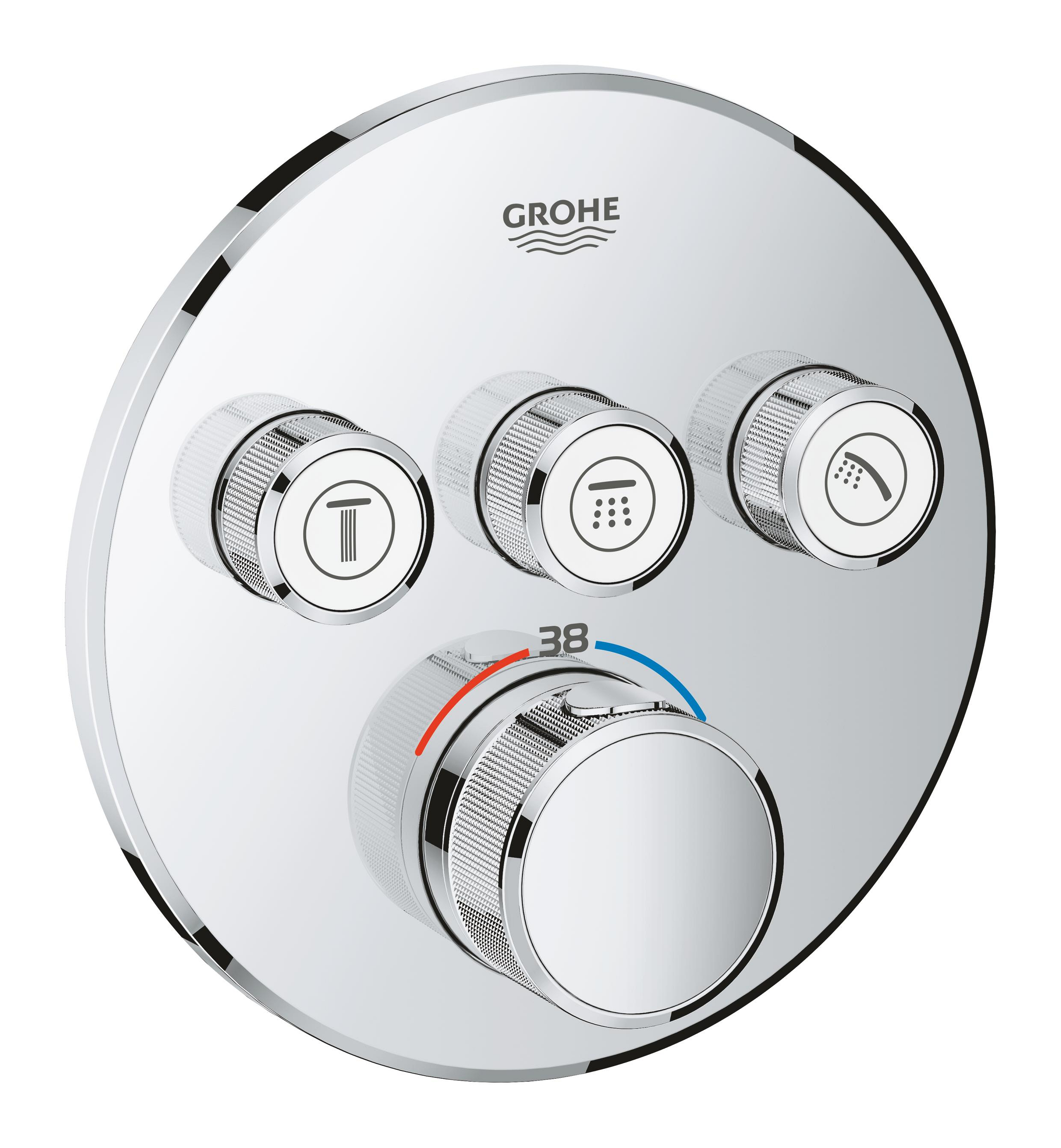 Grohe Grohtherm SmartControl rubinetto per vasca e doccia da incasso con termostato StarLight Chrome 29121000