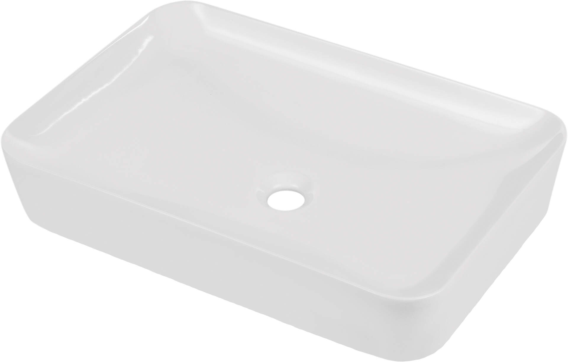Deante Tess lavabo 59.7x39.6 cm rettangolare da appoggio bianco CDS_6U6S