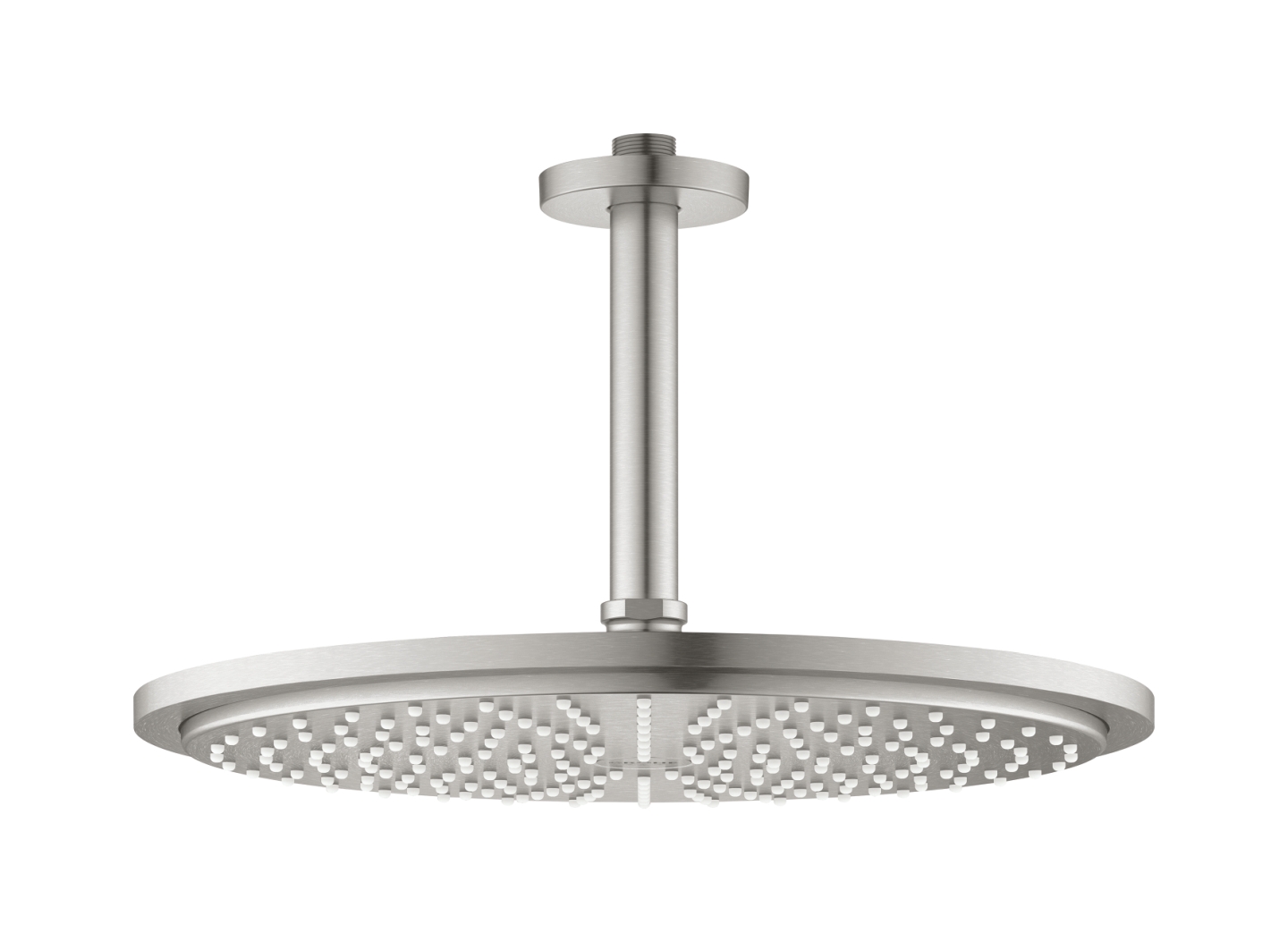 Grohe Rainshower soffione doccia con braccio 31x31 cm rotonda SuperSteel 26067DC0