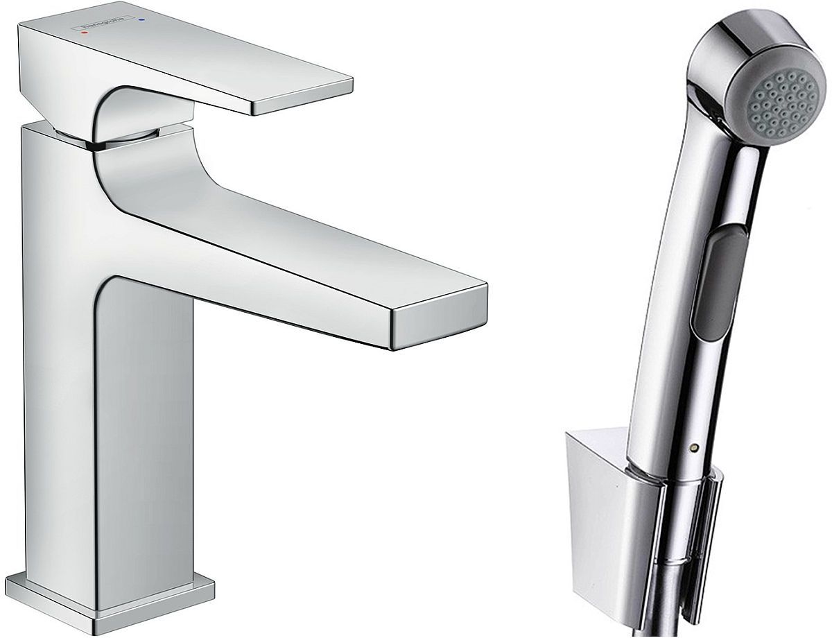 Hansgrohe Metropol rubinetto per lavabo con doccetta bidet verticale cromo 32522000