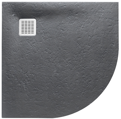 Roca Terran piatto doccia semicircolare 90x90 cm grigio AP10538438401200