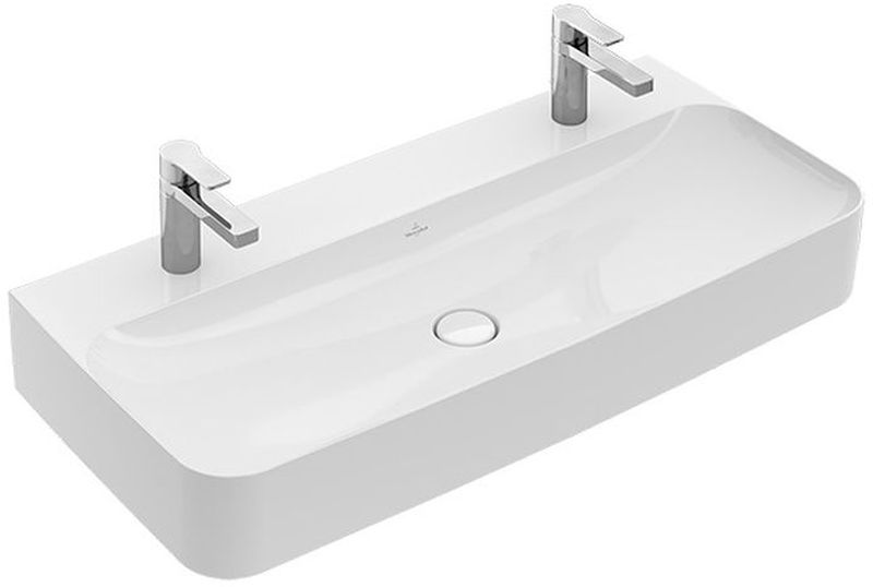 Villeroy & Boch Finion lavabo 100x47 cm rettangolare a parete bianco 4168A1R1