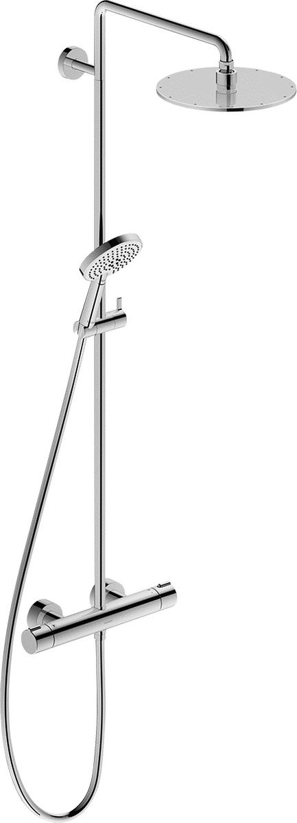 Duravit C.1 set doccia a parete con termostato con soffione cromo C14280008010