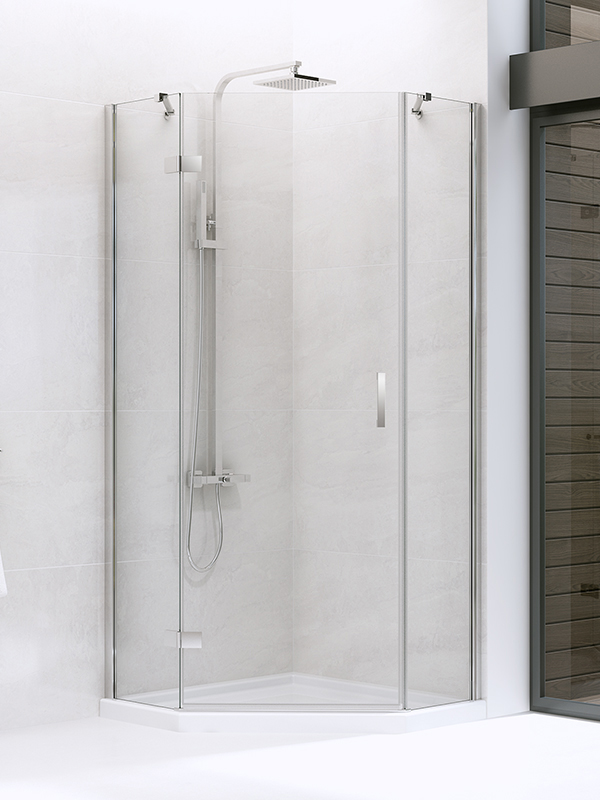 New Trendy New Azura box doccia 90x90 cm cromo lucida/vetro trasparente K-0337
