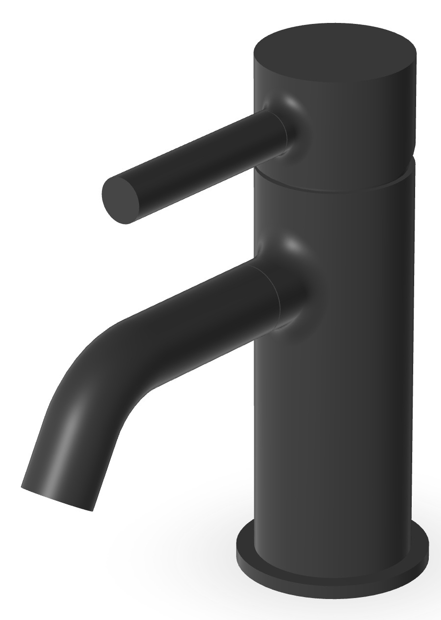 Zucchetti Pan rubinetto per lavabo verticale nero ZP6242.N6