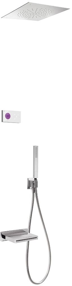 Tres Shower Technology set doccia da incasso con termostato con soffione cromo-bianco 092.863.15