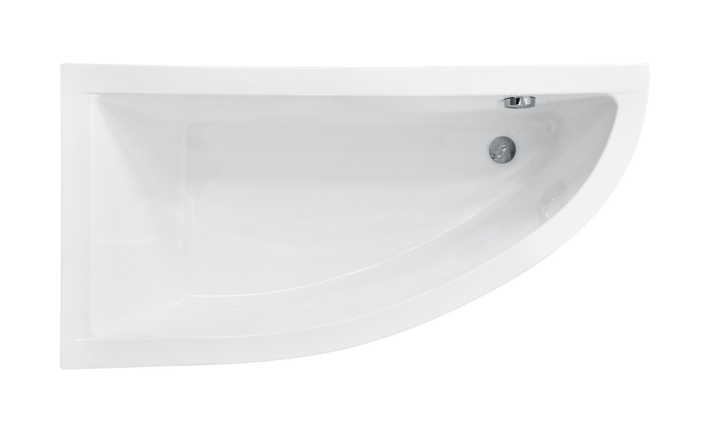 Besco Praktika vasca da bagno angolare 137.5x70 cm sinistra bianco #WAP-140-NL