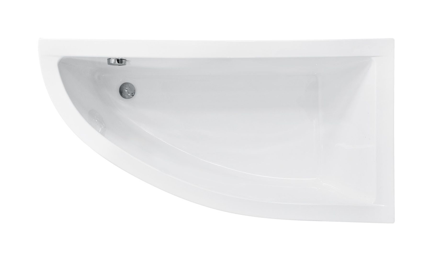 Besco Praktika vasca da bagno angolare 150x70 cm destra bianco #WAP-150-NP