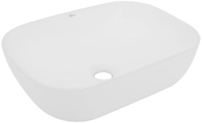 Rea Belinda Slim lavabo 46.5x33.5 cm rettangolare da appoggio bianco REA-U6521