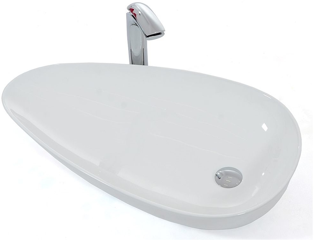 Rea Greta lavabo 76.6x43 cm da appoggio bianco REA-U1500