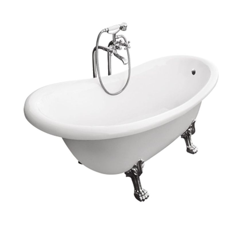 Besco Otylia vasca da bagno freestanding 168.5x76 cm ovale bianco #WKO-170W+C