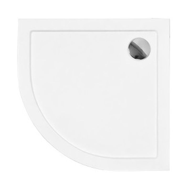 Besco Aron Slimline piatto doccia semicircolare 80x80 cm bianco BAA-80-NR