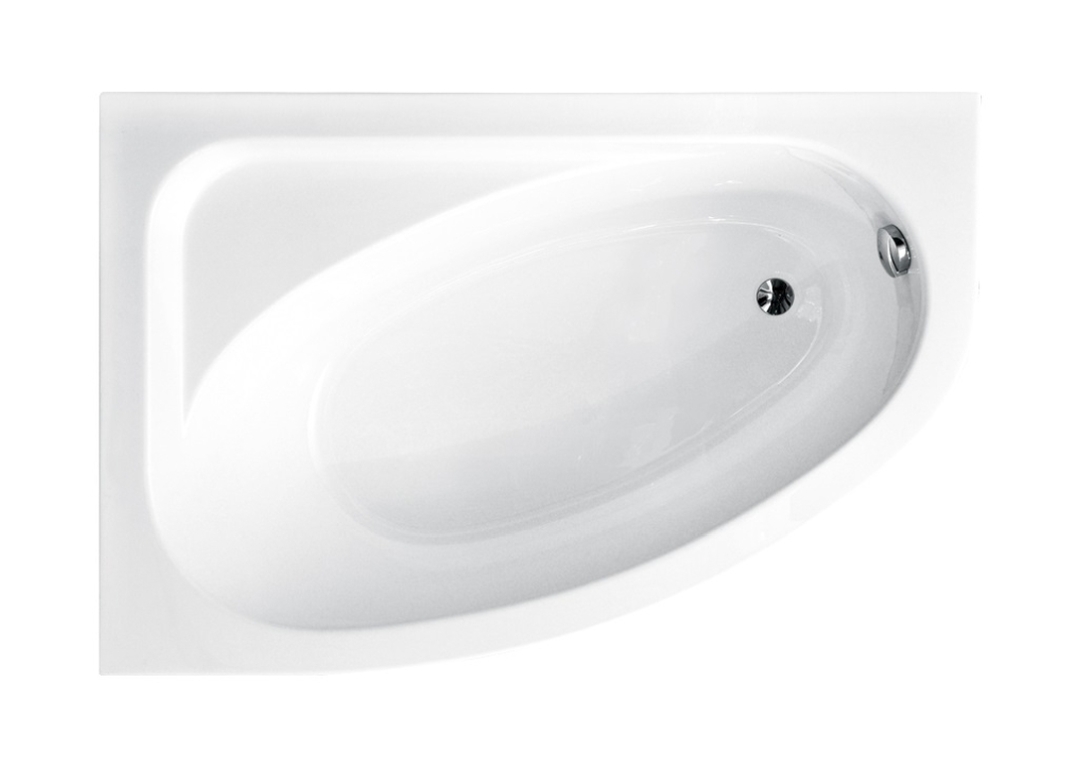 Besco Cornea vasca da bagno angolare 149.5x99.5 cm sinistra bianco #WAC-150-NL