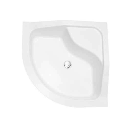 Besco Oliver piatto doccia semicircolare 90x90 cm bianco #BAO-90-II