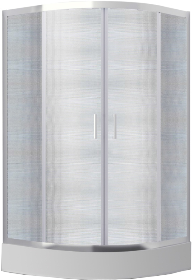 Besco Modern 165 box doccia 80x80 cm semicircolare cromo lucida/vetro opaco MP-80-165-M