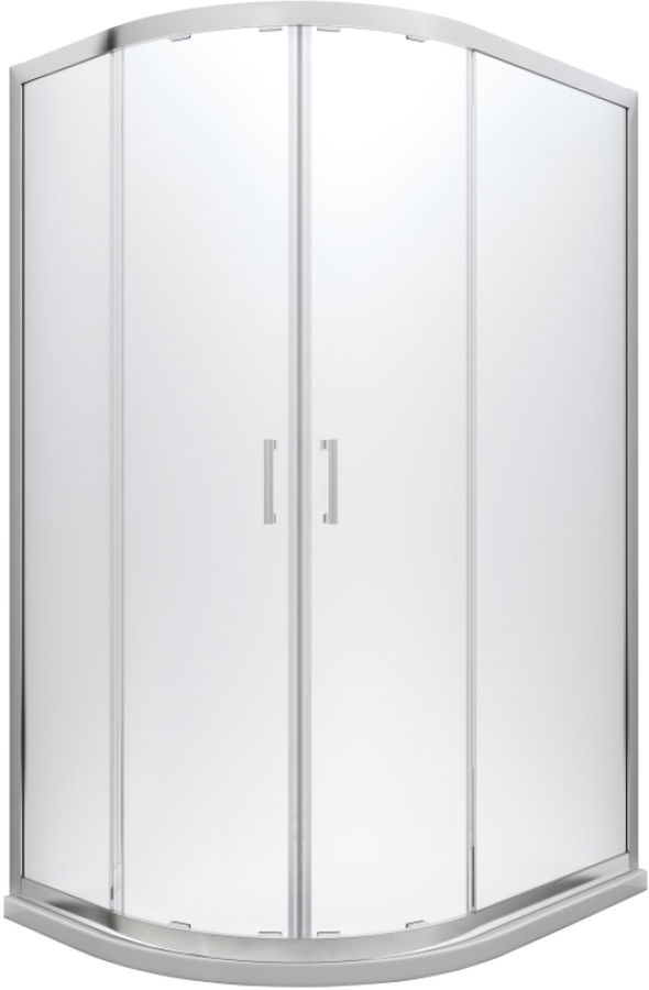 Besco Modern 185 box doccia 120x90 cm semicircolare cromo lucida/vetro opaco MA-120-90-M