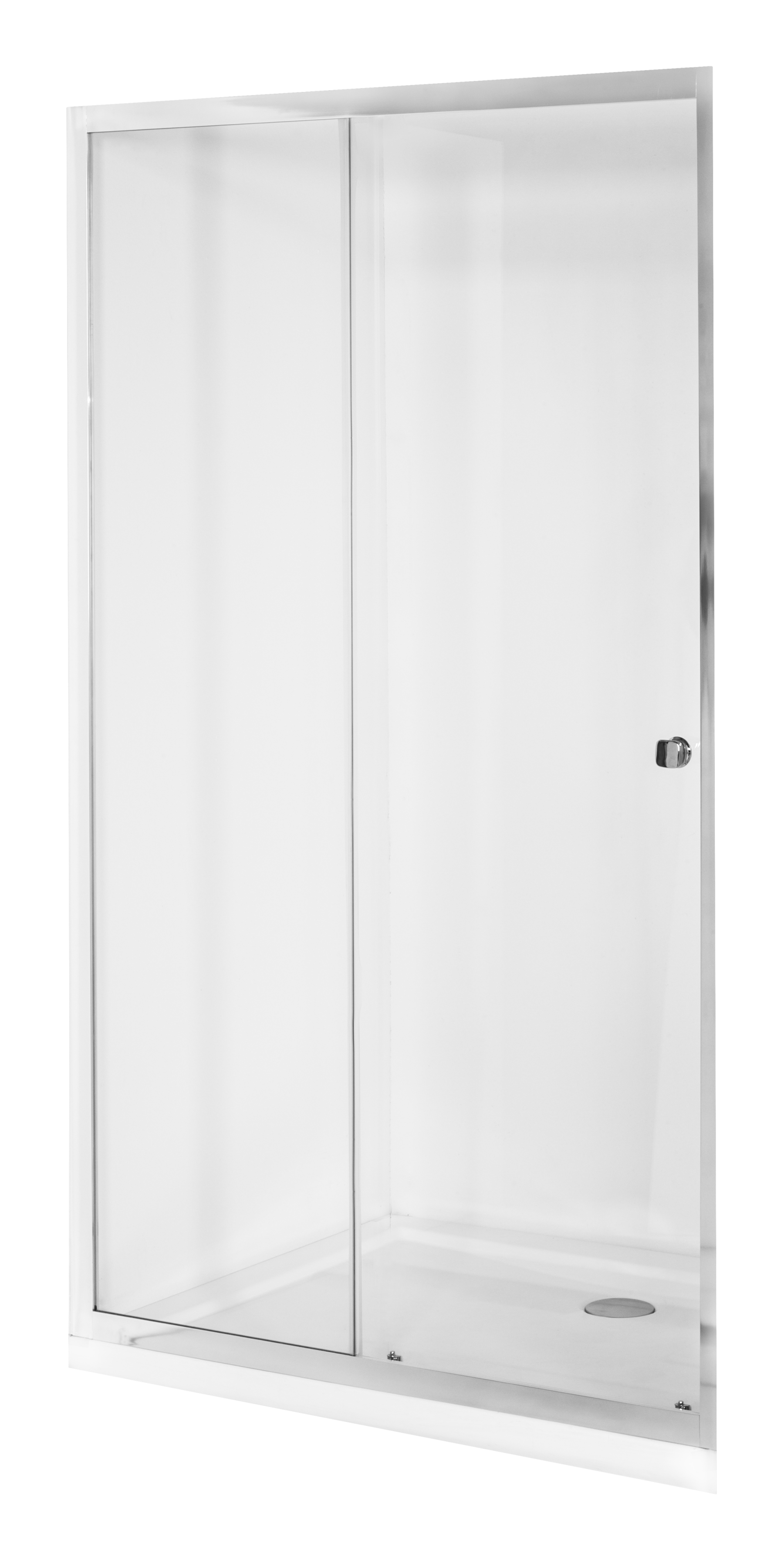 Besco Duo Slide porta doccia 120 cm scorrevole cromo lucida/vetro trasparente DDS-120
