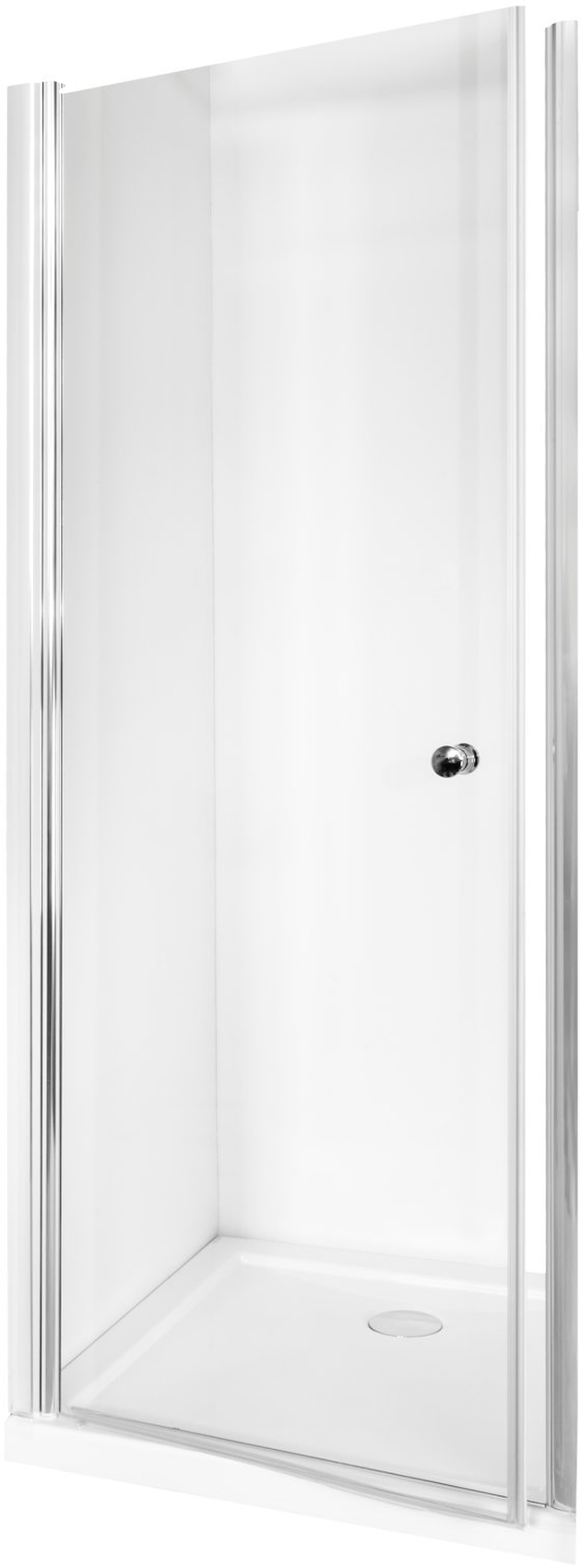 Besco Sinco porta doccia 90 cm a battente cromo lucida/vetro trasparente DS-90