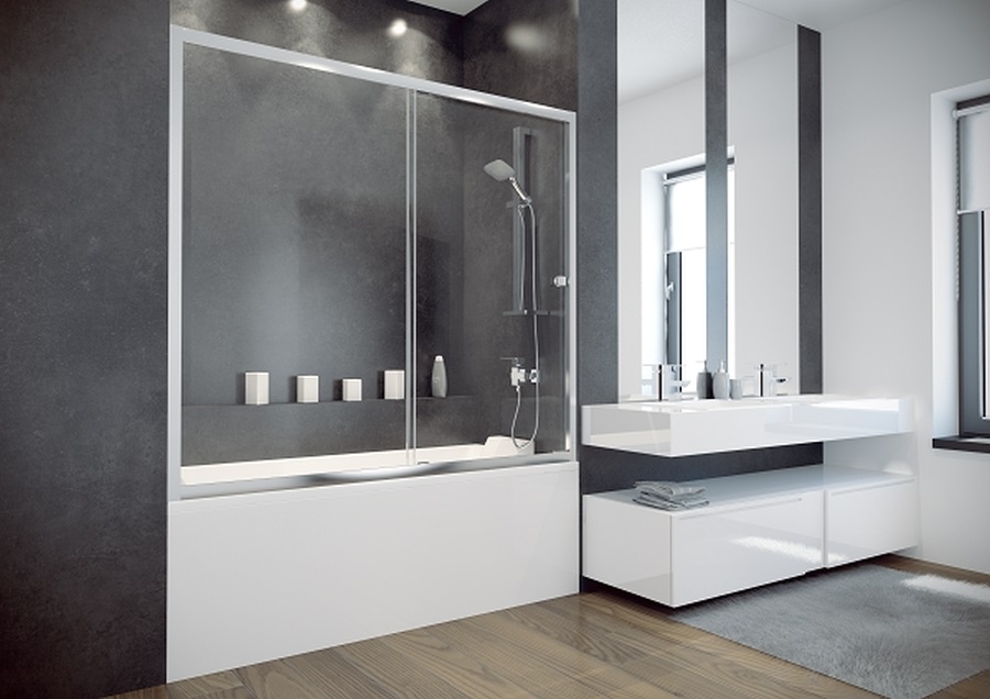 Besco Duo Slide parete vasca 170 cm 1 anta cromo lucida/vetro trasparente DDS-II-170