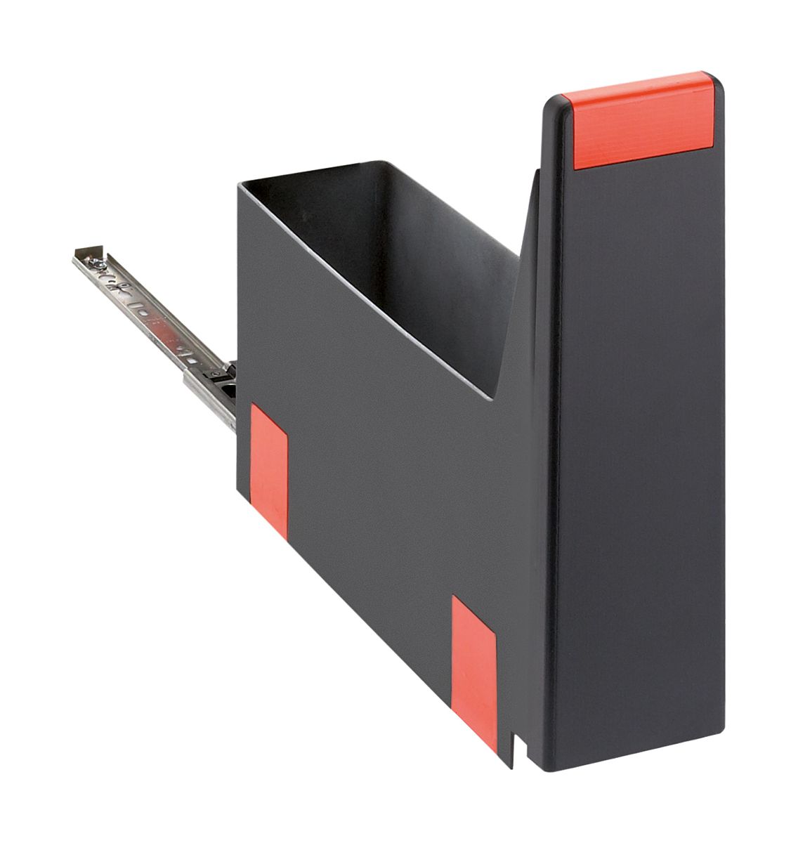 Franke Cube contenitore per rifiuti 4.5 l nero-rosso 134.0039.317