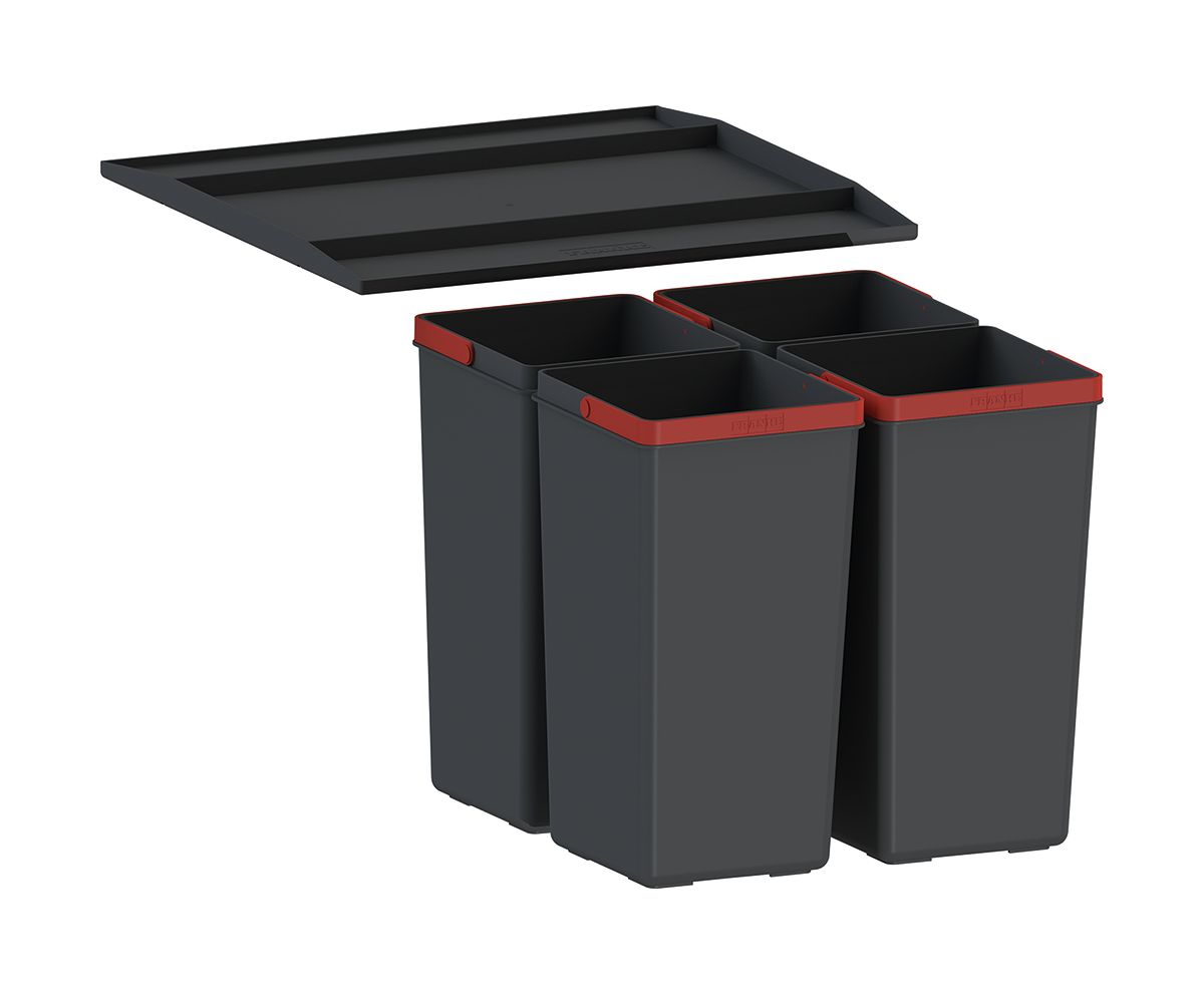 Franke EasySort contenitore per rifiuti 30 l nero-rosso 121.0494.191