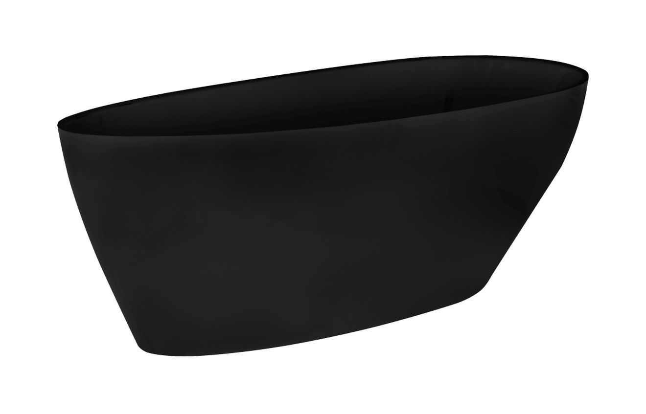 Besco Goya vasca da bagno freestanding 140.5x62.5 cm ovale nero #WMD-140-GB