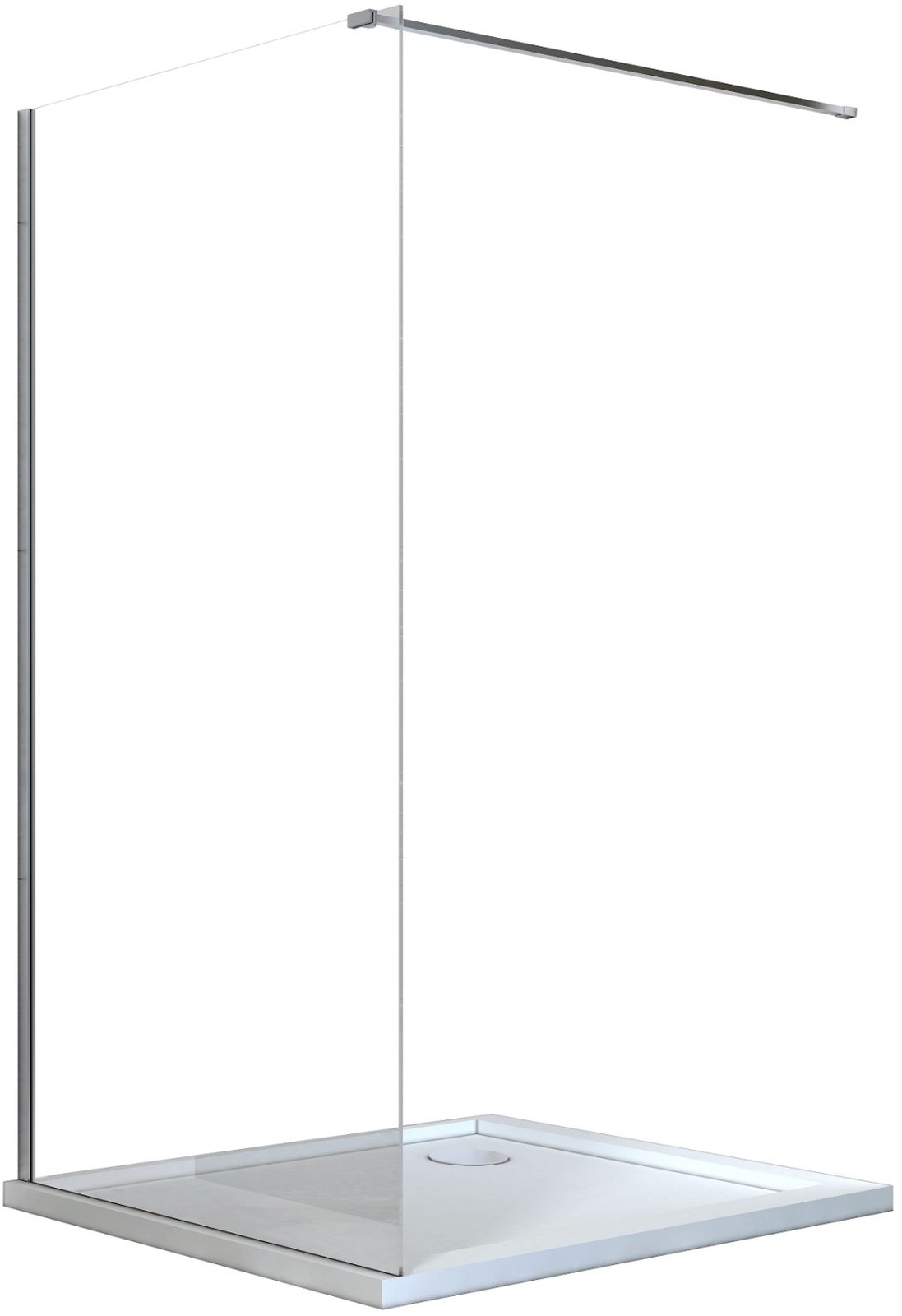 Besco Aveo parete doccia 90 cm cromo lucida/vetro trasparente AV-90-195-C