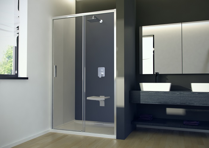 Besco Actis porta doccia 100 cm scorrevole cromo lucida/vetro trasparente DA-100
