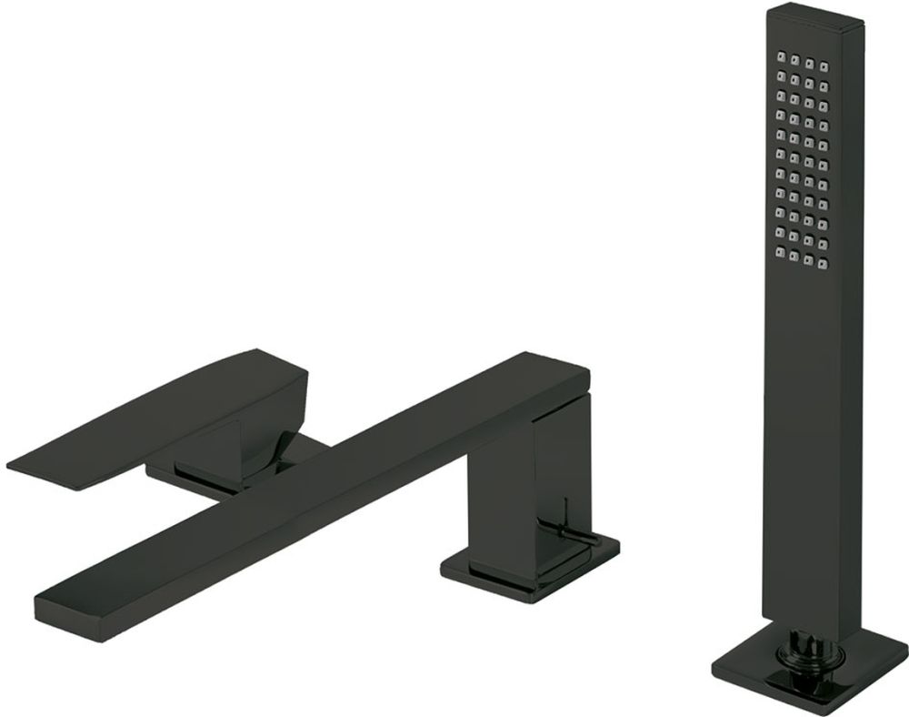 Tres Slim Exclusive rubinetto per vasca e doccia bordo vasca nero 202.161.01.NM