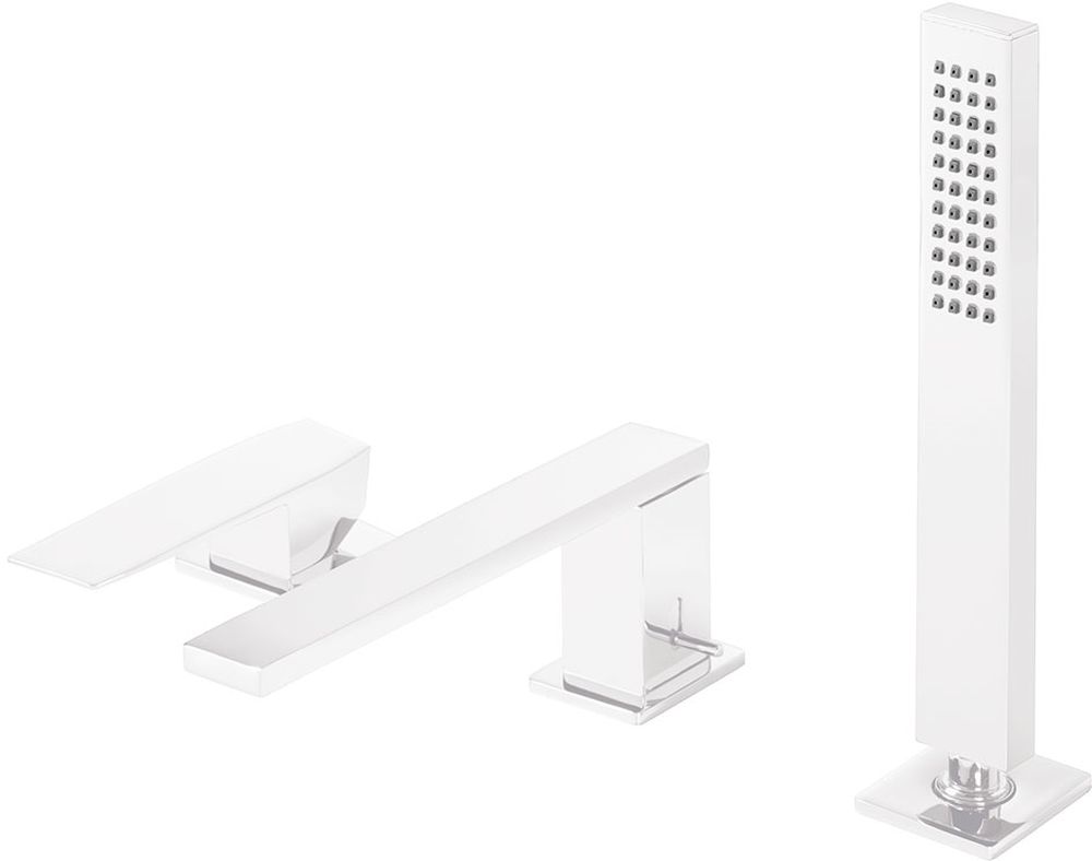 Tres Slim Exclusive rubinetto per vasca e doccia bordo vasca bianco 202.161.03.BM