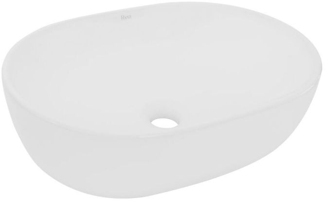 Rea Amelia lavabo 48x34.5 cm ovale da appoggio bianco REA-U0416