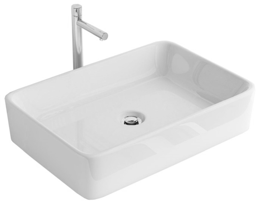 Rea Anita lavabo 48.5x37.5 cm rettangolare da appoggio bianco REA-U0669