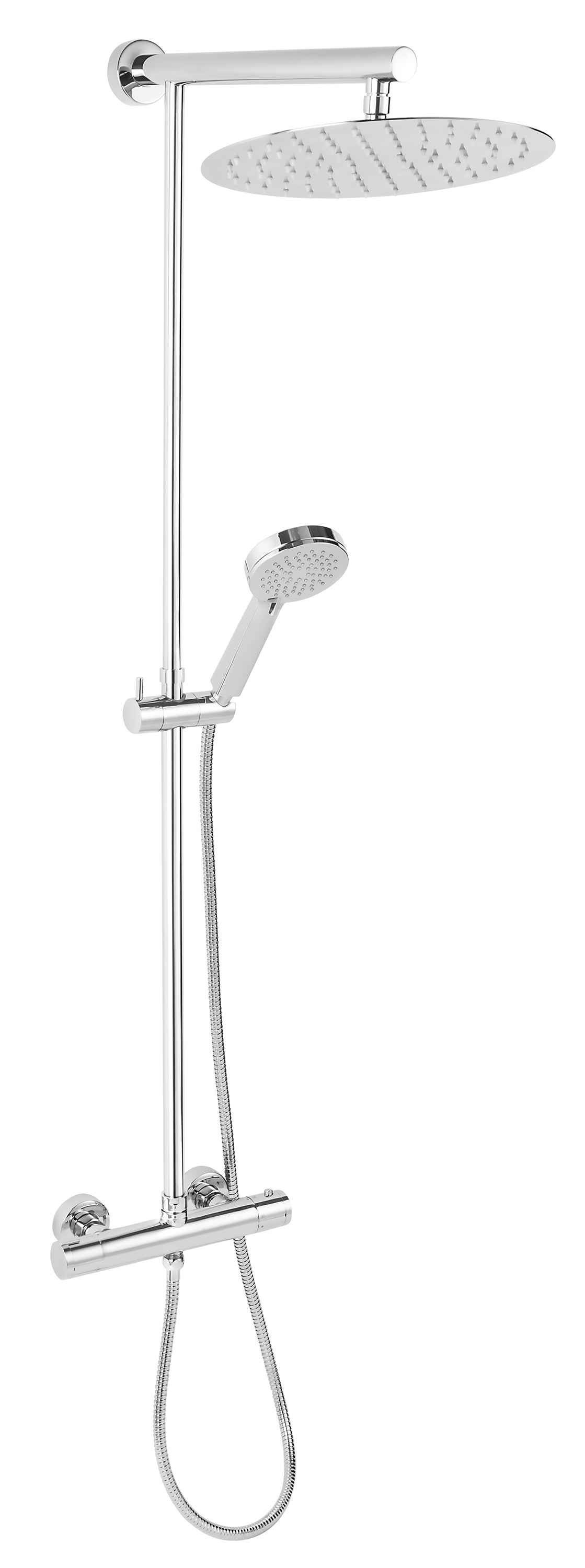Ferro Trevi set doccia a parete con termostato con soffione cromo NP75-TRV7U