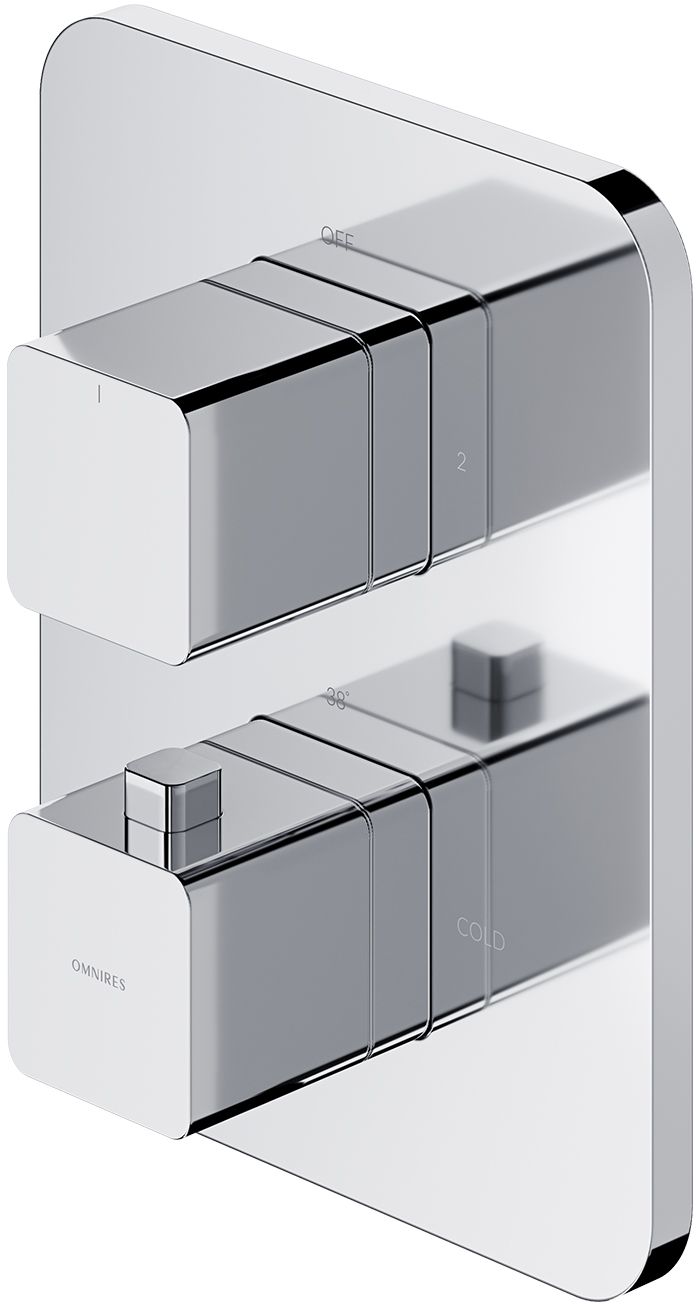 Omnires Parma rubinetto per vasca e doccia da incasso con termostato cromo PM7436CR