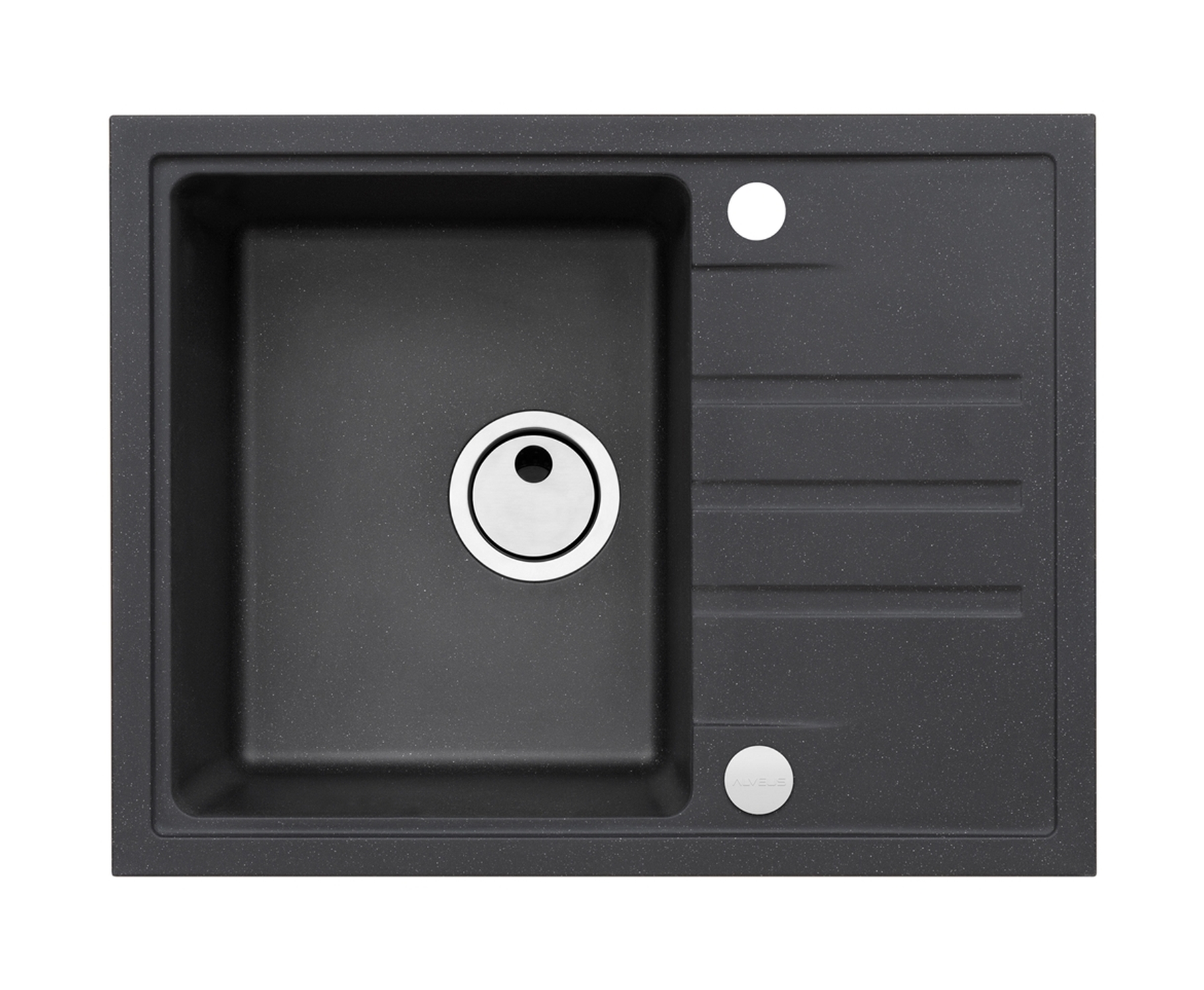 Alveus Intermezzo lavello in granito 62x48 cm nero 1303091