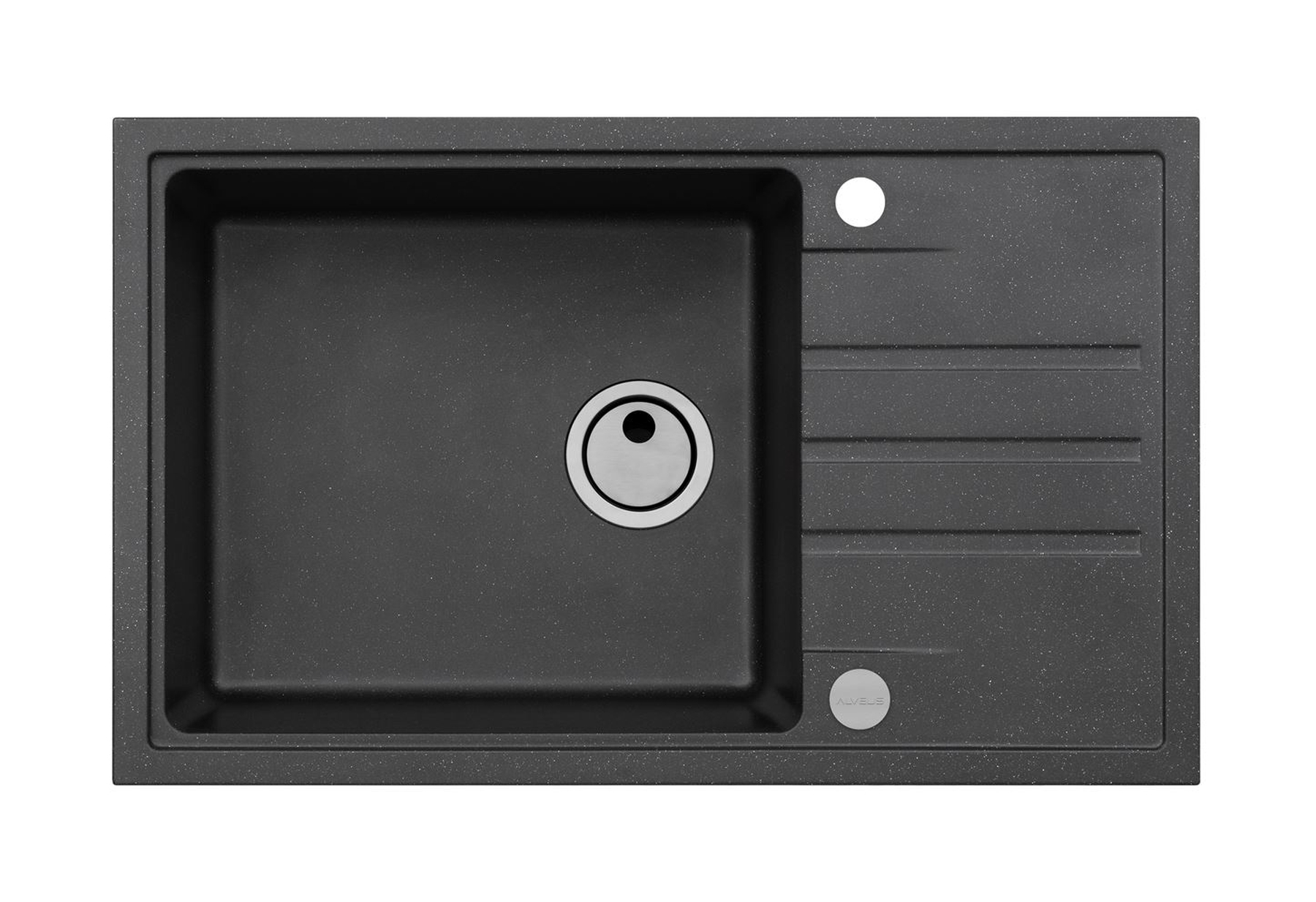 Alveus Intermezzo lavello in granito 78x48 cm nero 1313091