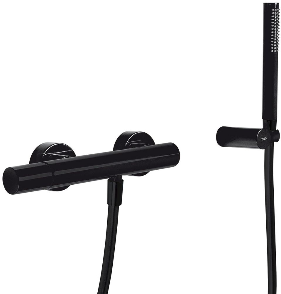 Tres Study Exclusive rubinetto per doccia a parete nero 261.167.01.NM