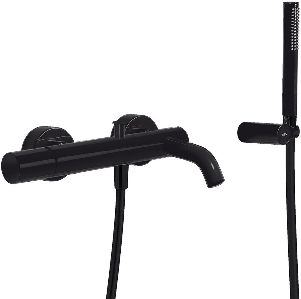 Tres Study Exclusive rubinetto per vasca e doccia a parete nero 261.170.01.NM