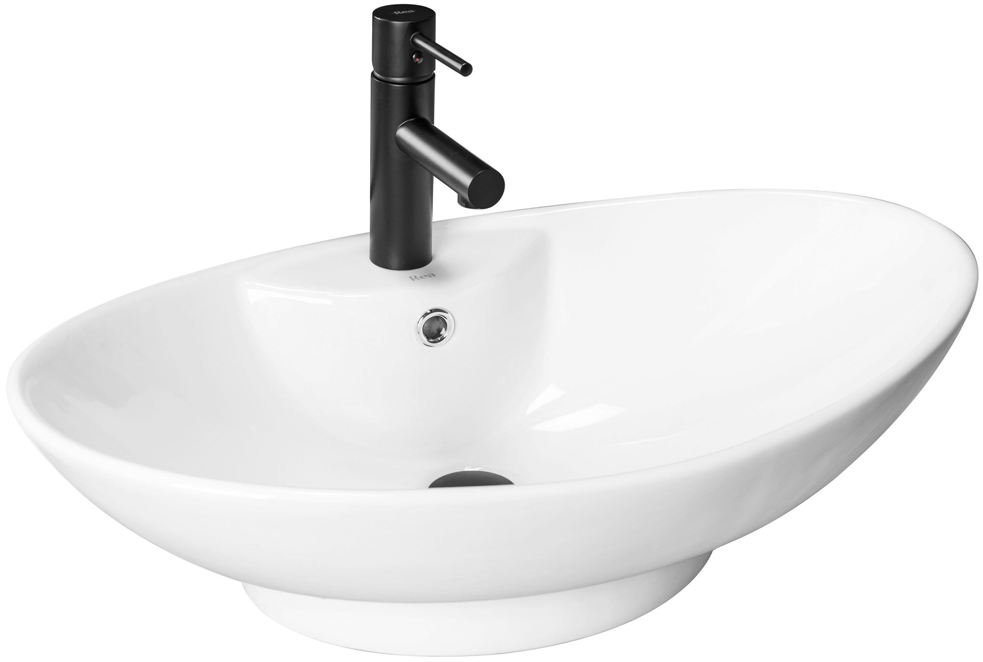 Rea Rosa lavabo 66x44 cm da appoggio bianco lucida REA-00692