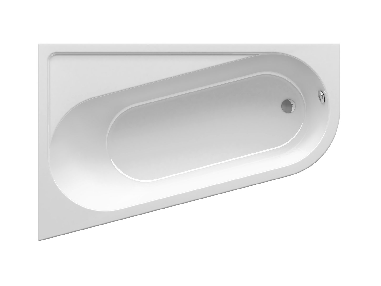 Ravak Chrome vasca da bagno angolare 160x105 cm sinistra bianco CA51000000