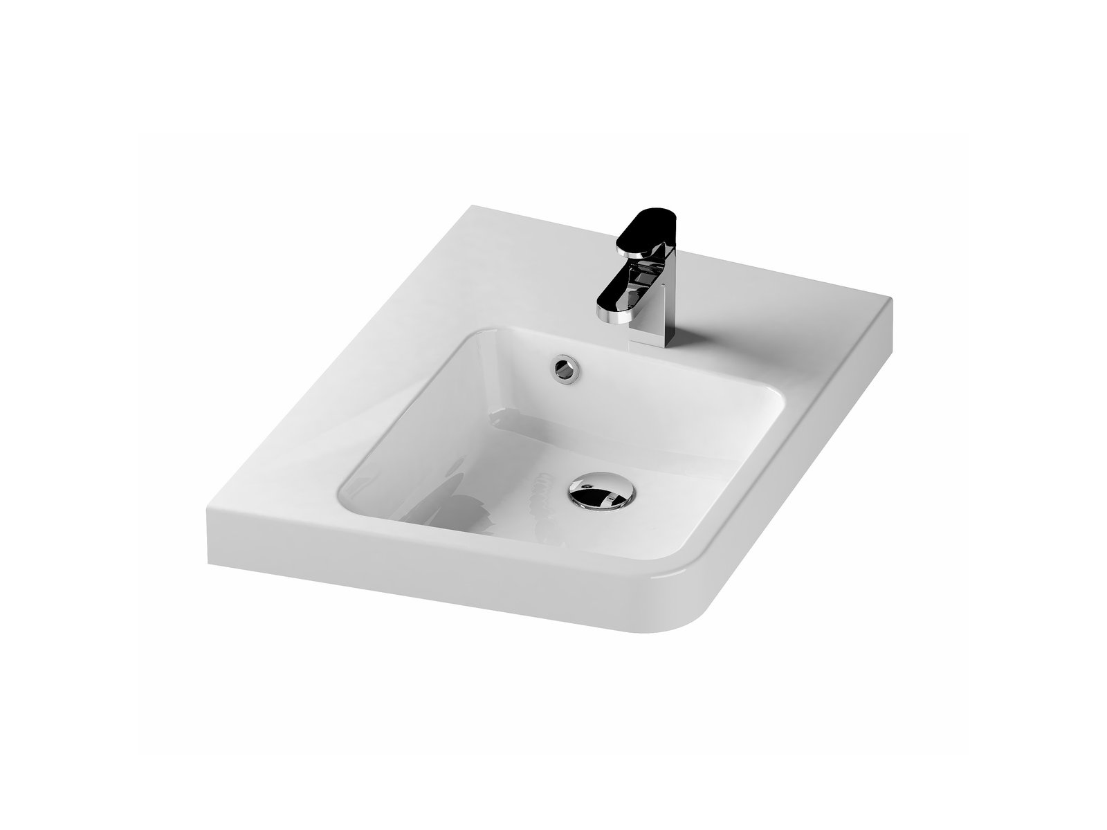 Ravak BeHappy II lavabo 66.5x50 cm a parete bianco XJAL1100001